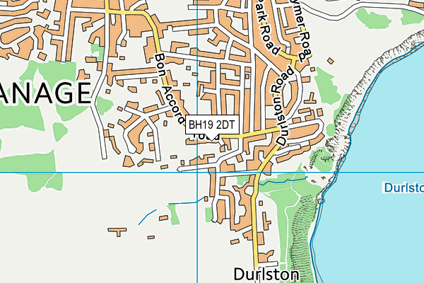 BH19 2DT map - OS VectorMap District (Ordnance Survey)