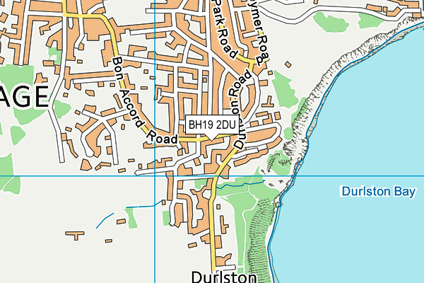 BH19 2DU map - OS VectorMap District (Ordnance Survey)
