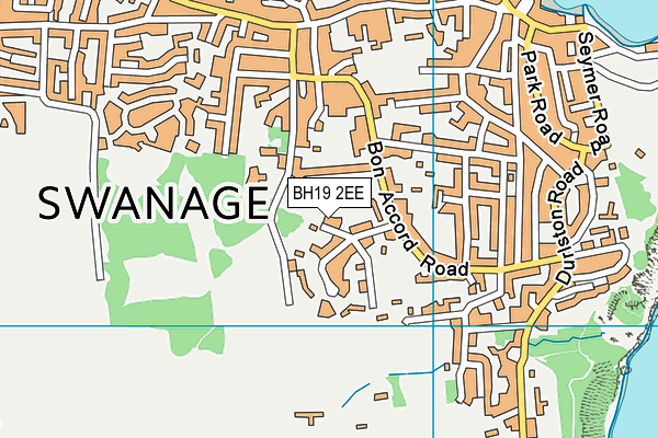 BH19 2EE map - OS VectorMap District (Ordnance Survey)