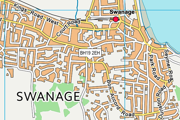 BH19 2EH map - OS VectorMap District (Ordnance Survey)