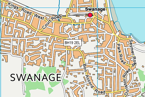 BH19 2EL map - OS VectorMap District (Ordnance Survey)