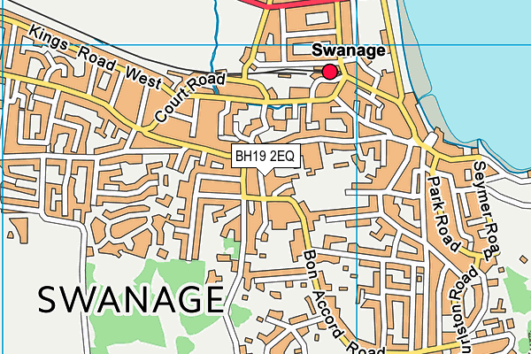 BH19 2EQ map - OS VectorMap District (Ordnance Survey)