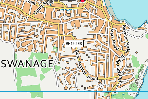 BH19 2ES map - OS VectorMap District (Ordnance Survey)
