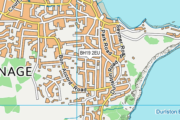 BH19 2EU map - OS VectorMap District (Ordnance Survey)