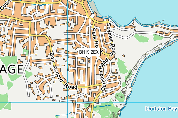 BH19 2EX map - OS VectorMap District (Ordnance Survey)