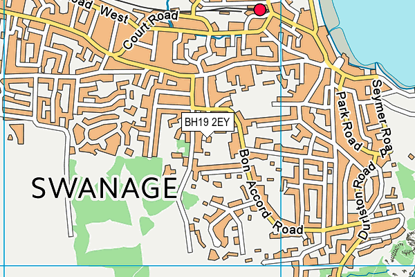 BH19 2EY map - OS VectorMap District (Ordnance Survey)
