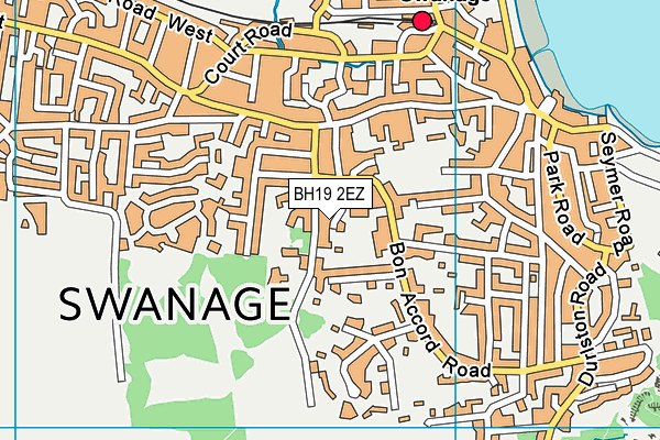 BH19 2EZ map - OS VectorMap District (Ordnance Survey)