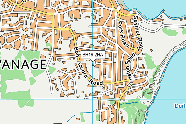 BH19 2HA map - OS VectorMap District (Ordnance Survey)