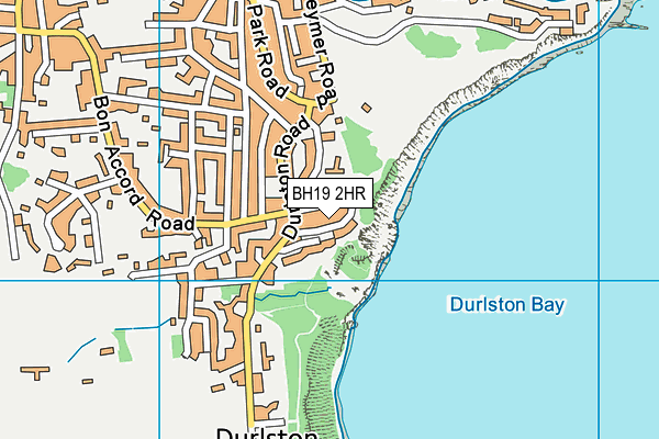 BH19 2HR map - OS VectorMap District (Ordnance Survey)