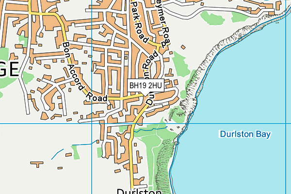BH19 2HU map - OS VectorMap District (Ordnance Survey)