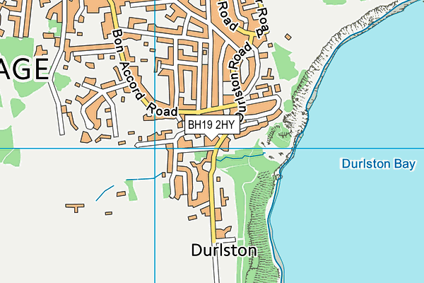 BH19 2HY map - OS VectorMap District (Ordnance Survey)