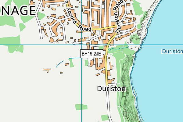 BH19 2JE map - OS VectorMap District (Ordnance Survey)