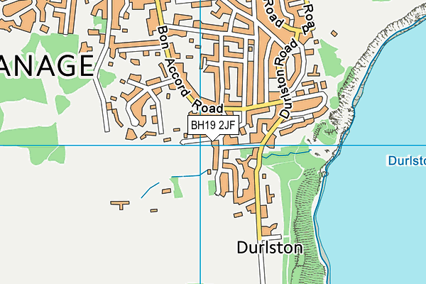 BH19 2JF map - OS VectorMap District (Ordnance Survey)