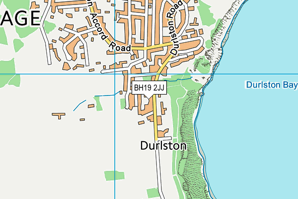 BH19 2JJ map - OS VectorMap District (Ordnance Survey)