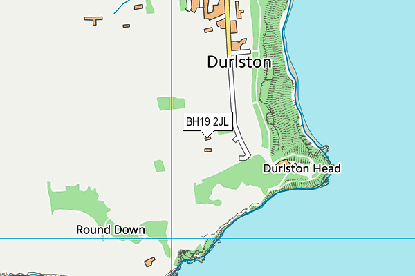 BH19 2JL map - OS VectorMap District (Ordnance Survey)