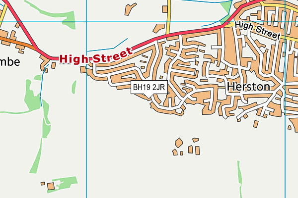 BH19 2JR map - OS VectorMap District (Ordnance Survey)