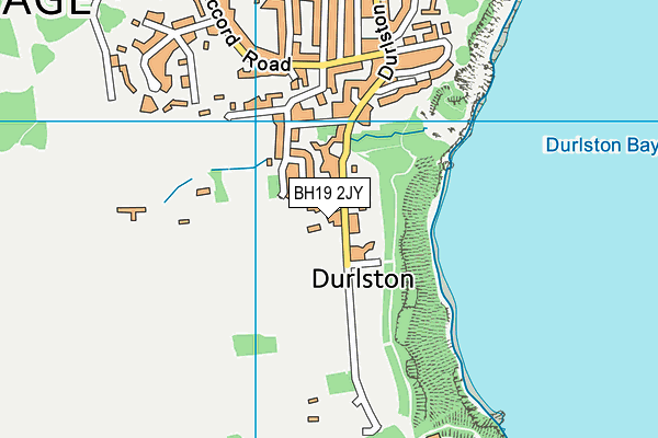 BH19 2JY map - OS VectorMap District (Ordnance Survey)