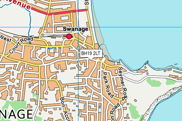 BH19 2LT map - OS VectorMap District (Ordnance Survey)