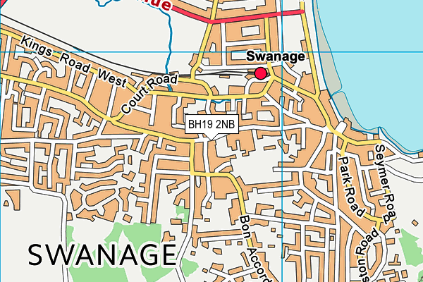 BH19 2NB map - OS VectorMap District (Ordnance Survey)