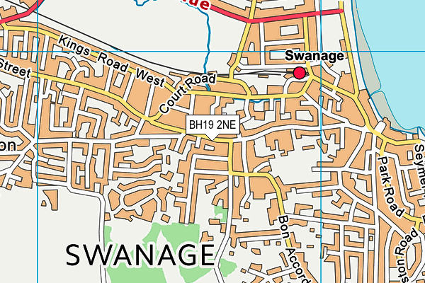 BH19 2NE map - OS VectorMap District (Ordnance Survey)