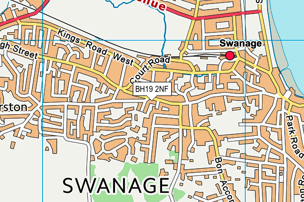 BH19 2NF map - OS VectorMap District (Ordnance Survey)