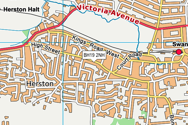 BH19 2NH map - OS VectorMap District (Ordnance Survey)