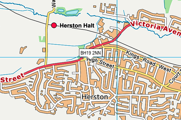 BH19 2NN map - OS VectorMap District (Ordnance Survey)