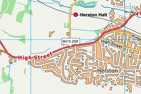 BH19 2NR map - OS VectorMap District (Ordnance Survey)