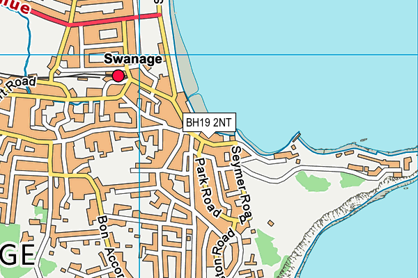 BH19 2NT map - OS VectorMap District (Ordnance Survey)