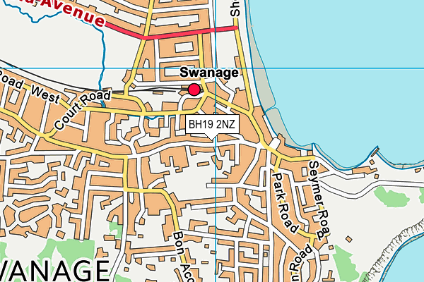 BH19 2NZ map - OS VectorMap District (Ordnance Survey)