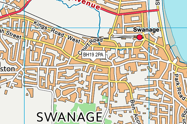 BH19 2PA map - OS VectorMap District (Ordnance Survey)