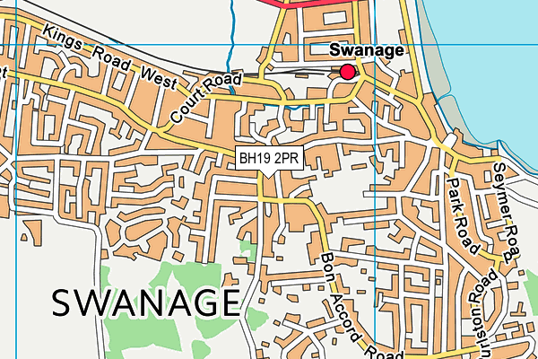 BH19 2PR map - OS VectorMap District (Ordnance Survey)