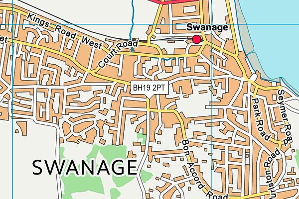 BH19 2PT map - OS VectorMap District (Ordnance Survey)