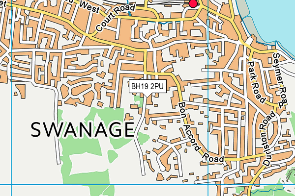 BH19 2PU map - OS VectorMap District (Ordnance Survey)