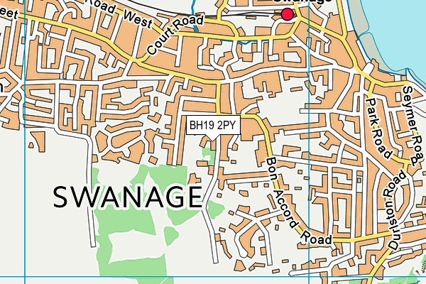 BH19 2PY map - OS VectorMap District (Ordnance Survey)