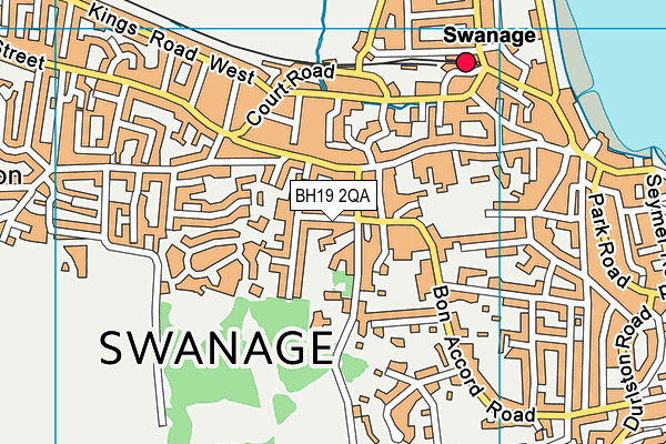 BH19 2QA map - OS VectorMap District (Ordnance Survey)