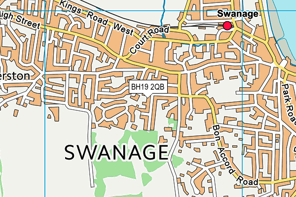 BH19 2QB map - OS VectorMap District (Ordnance Survey)