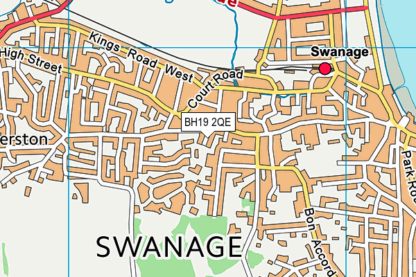 BH19 2QE map - OS VectorMap District (Ordnance Survey)