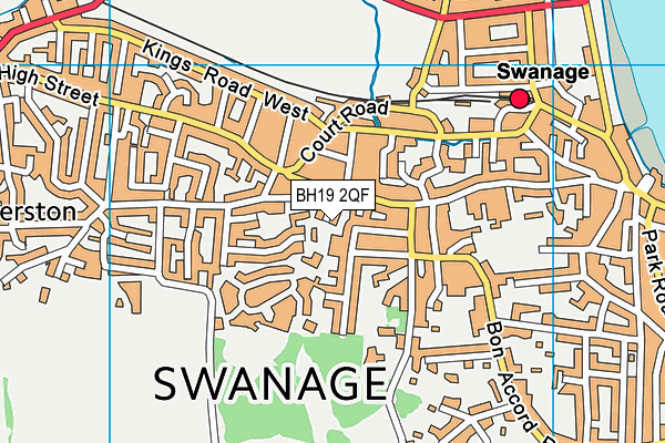 BH19 2QF map - OS VectorMap District (Ordnance Survey)