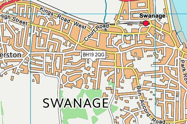 BH19 2QG map - OS VectorMap District (Ordnance Survey)