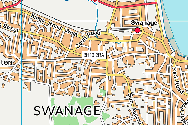 BH19 2RA map - OS VectorMap District (Ordnance Survey)