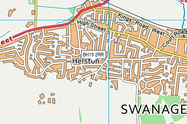 BH19 2RR map - OS VectorMap District (Ordnance Survey)