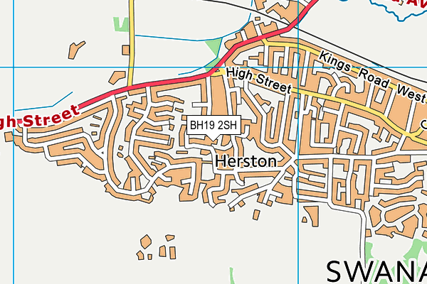 BH19 2SH map - OS VectorMap District (Ordnance Survey)