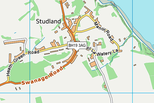 BH19 3AG map - OS VectorMap District (Ordnance Survey)