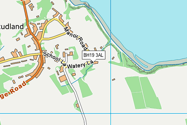 BH19 3AL map - OS VectorMap District (Ordnance Survey)