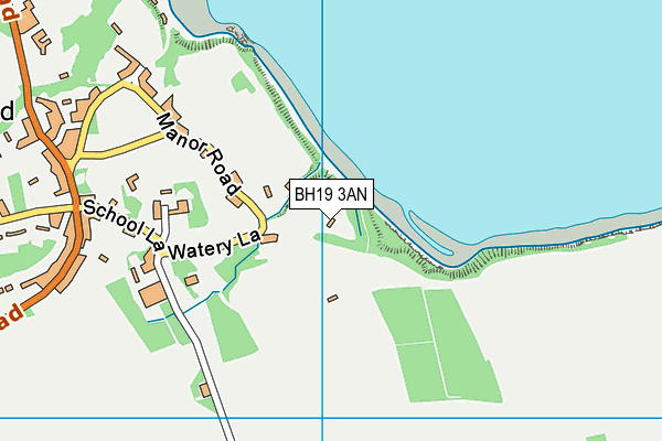 BH19 3AN map - OS VectorMap District (Ordnance Survey)