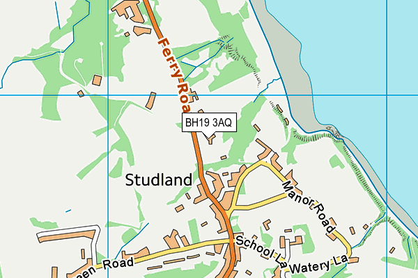 Studland Cricket Club map (BH19 3AQ) - OS VectorMap District (Ordnance Survey)