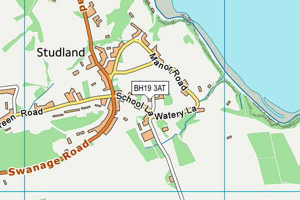 BH19 3AT map - OS VectorMap District (Ordnance Survey)