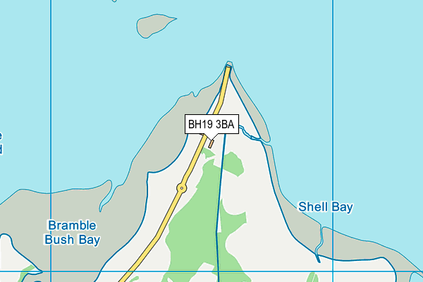 BH19 3BA map - OS VectorMap District (Ordnance Survey)