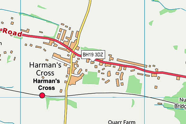 BH19 3DZ map - OS VectorMap District (Ordnance Survey)